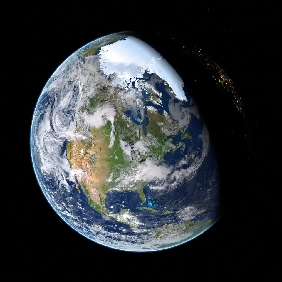Earth seen from space, whose uneven spin is the reason leap seconds exist