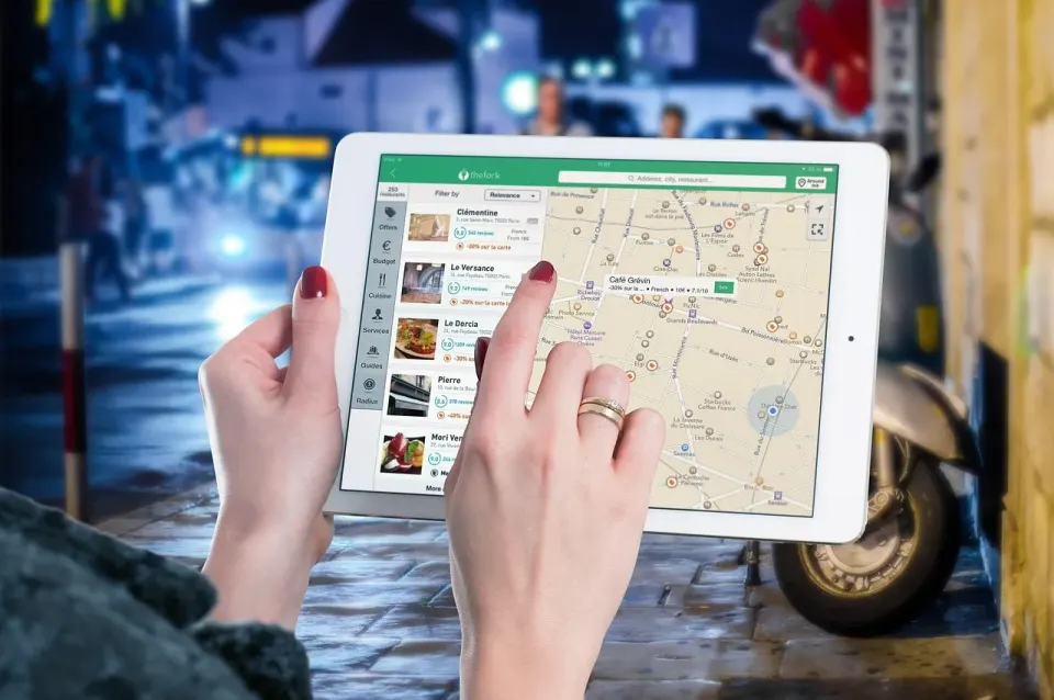 ipad, map, tablet, internet