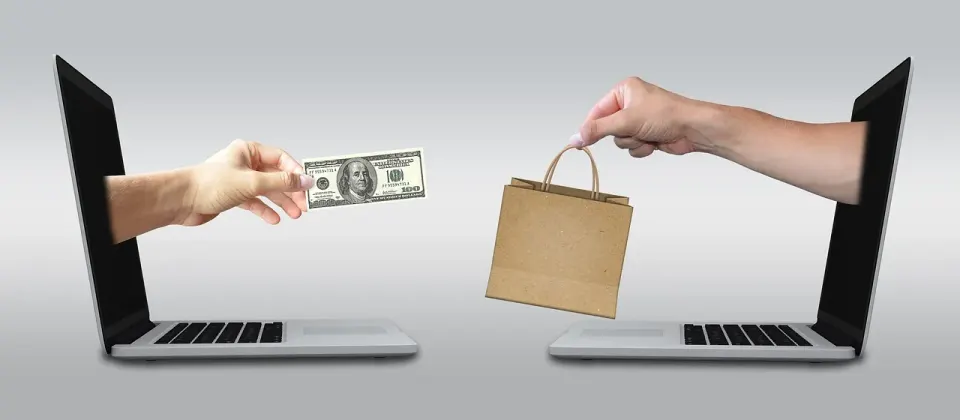 A laptop showing an online store, the kind of site that shares browsing data with advertisers