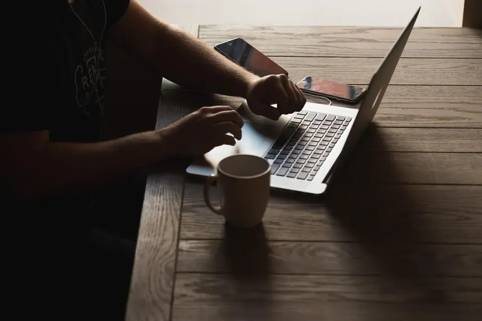 computer, cup, gadgets, laptop